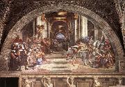 RAFFAELLO Sanzio The Expulsion of Heliodorus from the Temple oil on canvas